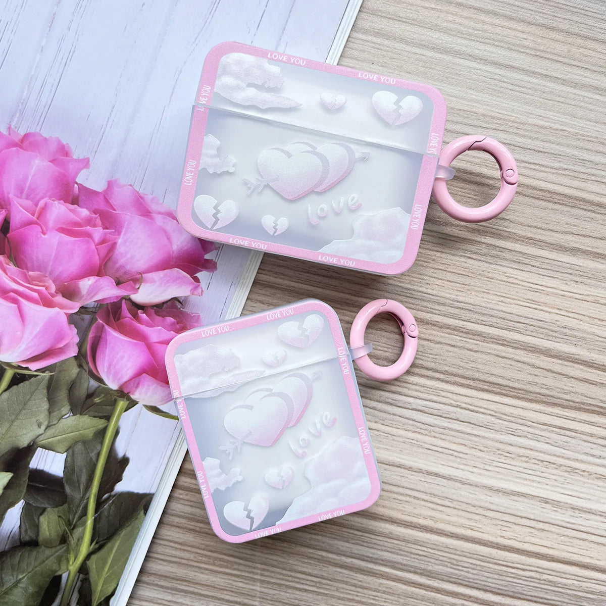🌸 Cute Floral Silicone Case for AirPods 🌼 Stylish Earphone Cover with Keyring for Girls 🎀 - Pixie Quill