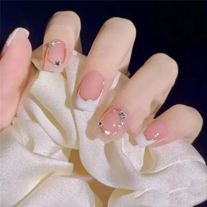 Cute Kawaii Bunny Press-On Nails 🐰✨ | 24 Pcs Full Coverage Acrylic Nail Art Set 🎨 | Reusable & Adorable Fake Nails with Tools! 💅🌸