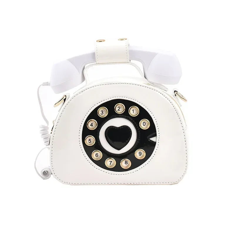 Kawaii Phone Bag 🎀 | Cute Telephone Shaped Crossbody Purse for Stylish Women 💖 | Adorable PU Leather Handbag for School & Shopping👜✨