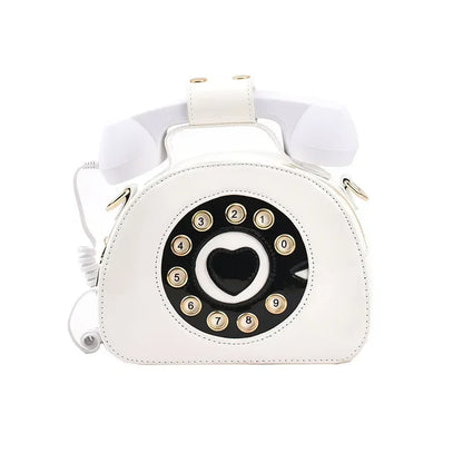 Kawaii Phone Bag 🎀 | Cute Telephone Shaped Crossbody Purse for Stylish Women 💖 | Adorable PU Leather Handbag for School & Shopping👜✨