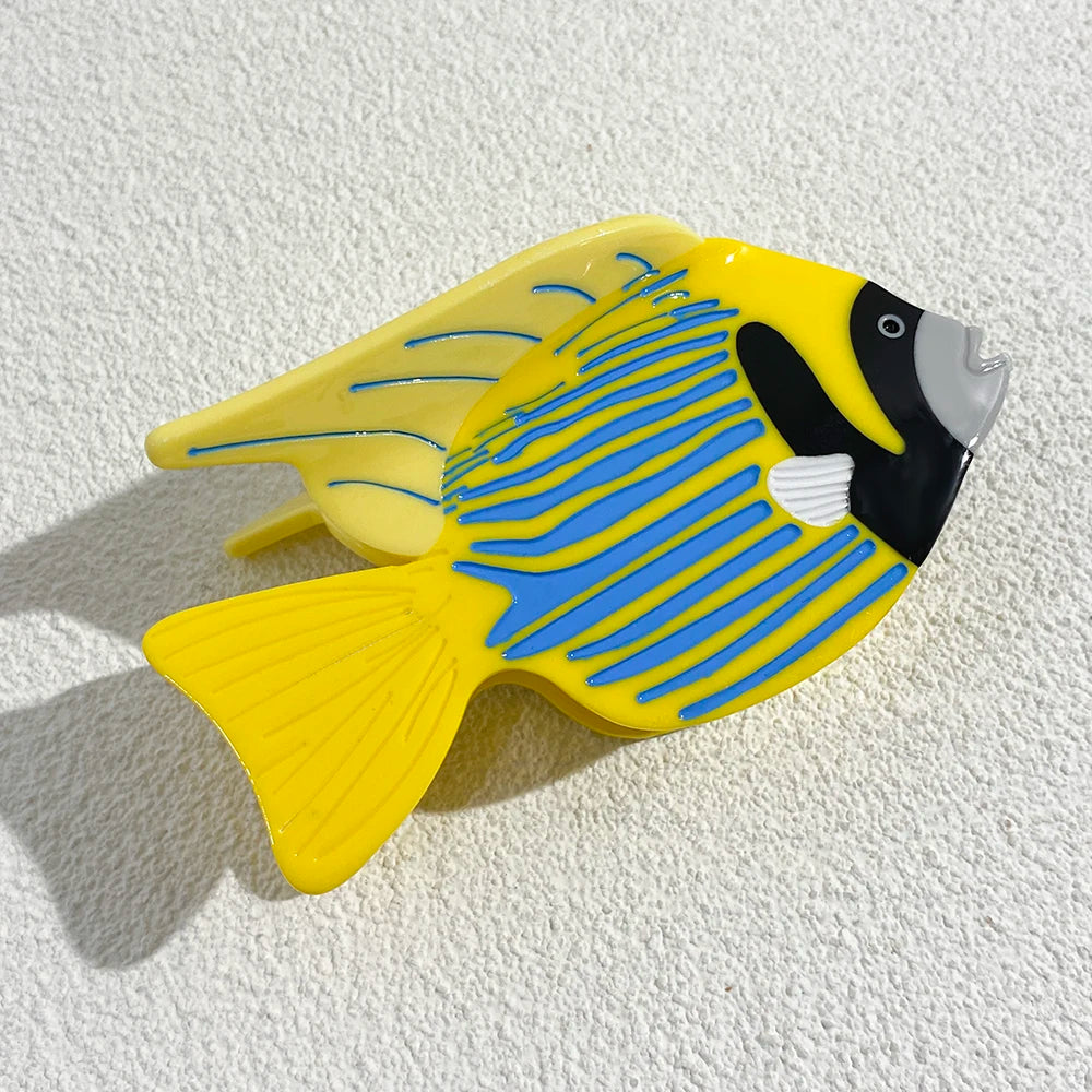 Oversize Acetate Marine Animal Hairpin Set Tortoise Turtle Fish Shark Clips 🐢🐟🦈