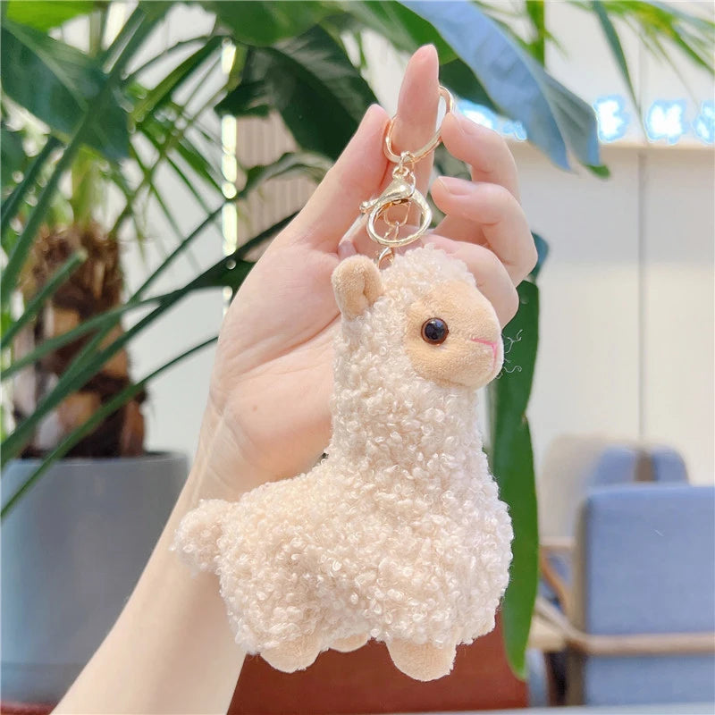 Adorable Kawaii Alpaca Plush Keychain 🦙✨ - Cute Backpack Charm & Gift Idea for Students! 🎁💕