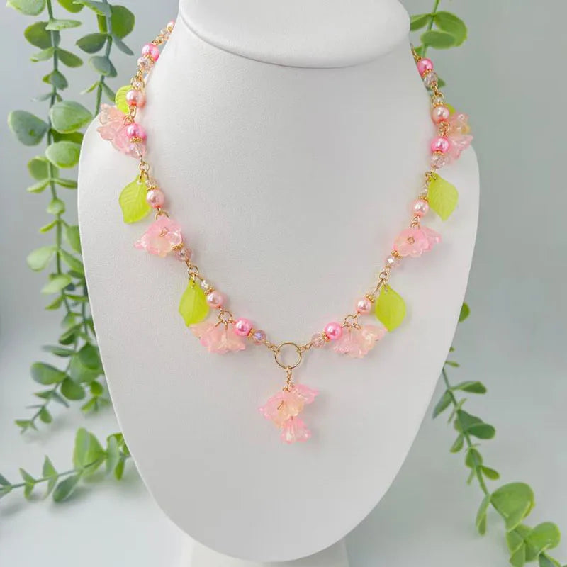 Kawaii Fairy Blossom Necklace 🌸✨ | Enchanting Lily of the Valley Charm