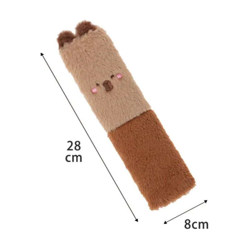 Kawaii Plush Capybara Seat Belt Covers 🐾✨ - Cozy Safety Accessory for a Fun Ride!