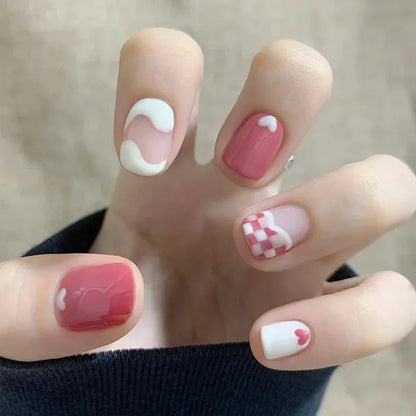 Cute Kawaii Bunny Press-On Nails 🐰✨ | 24 Pcs Full Coverage Acrylic Nail Art Set 🎨 | Reusable & Adorable Fake Nails with Tools! 💅🌸
