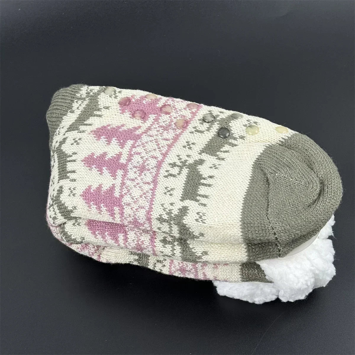 Fluffy Winter Socks For Women Warm Plush Non Slip Slipper Snowflake Gift ❄️🎁