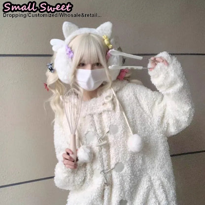 Winter Gothic Angel Earmuffs With Cat Ear Plush Wings ❄️😺 Cozy Warmth