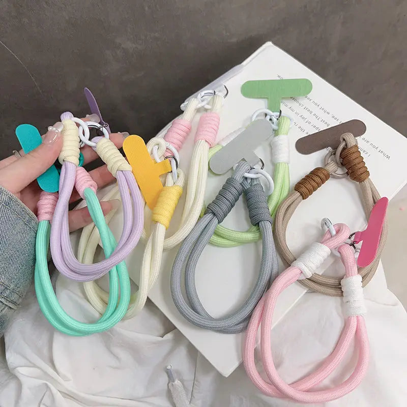Kawaii Pastel Phone Lanyard 🎀 | Cute Macaron Charm Wrist Strap 🌈 for Trendy Women 💖