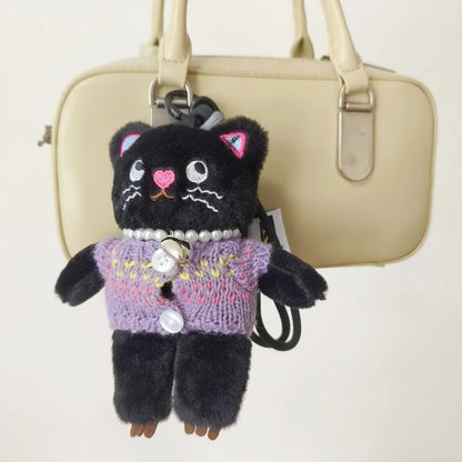 Pink Cat Plush Keychain Charm For Bags And Keys 15cm 🐱🎀