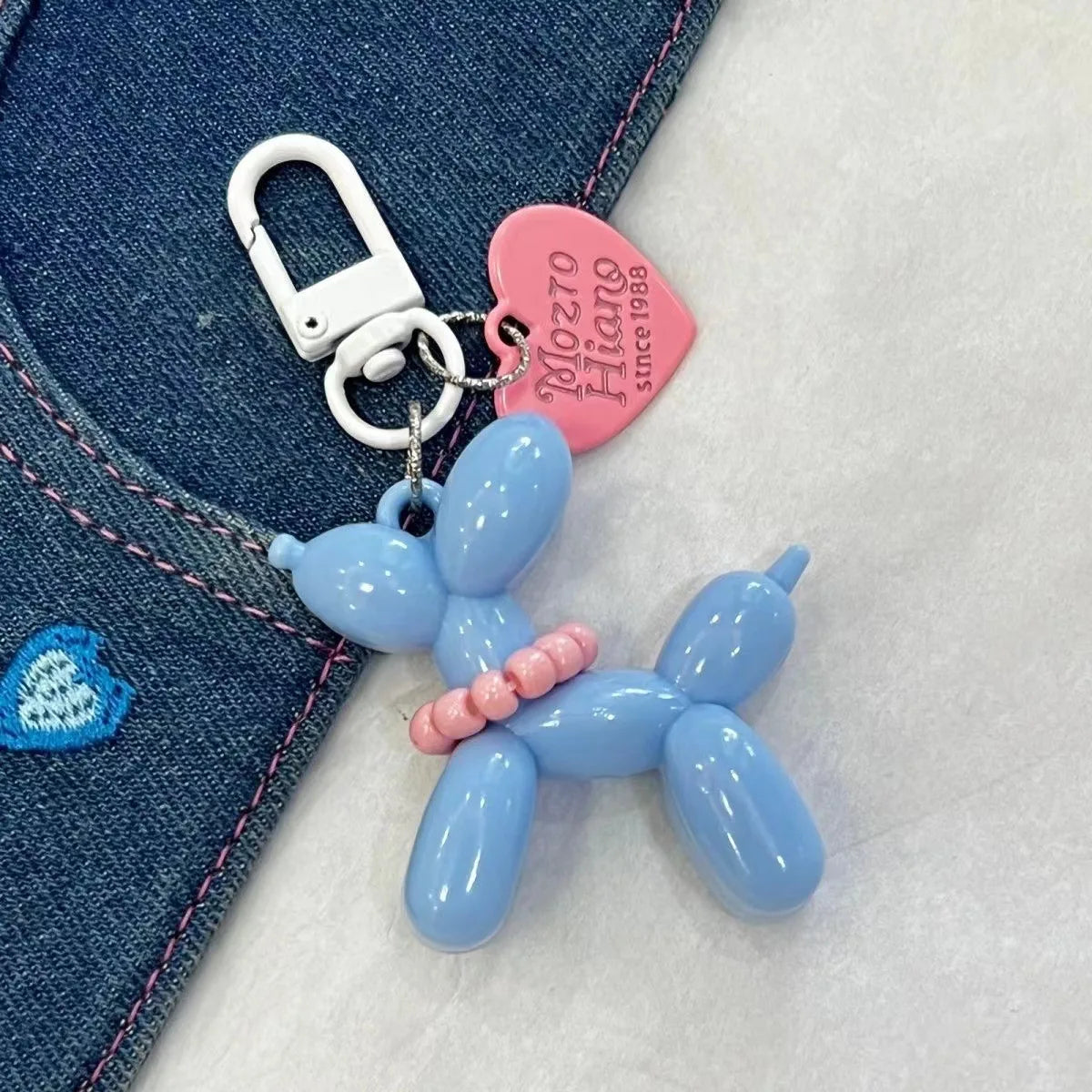 Kawaii Balloon Dog Keychain Models for Girls Sweet Ins Style Balloon Dog Phone Chain Key Buckle Accessories Bag Pendant Toys New