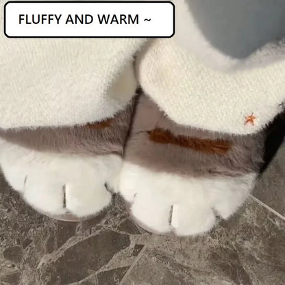 Kitty Claw Slippers For Women Non Slip Furry Mules Indoor Outdoor 🐾 Warm Fluffy