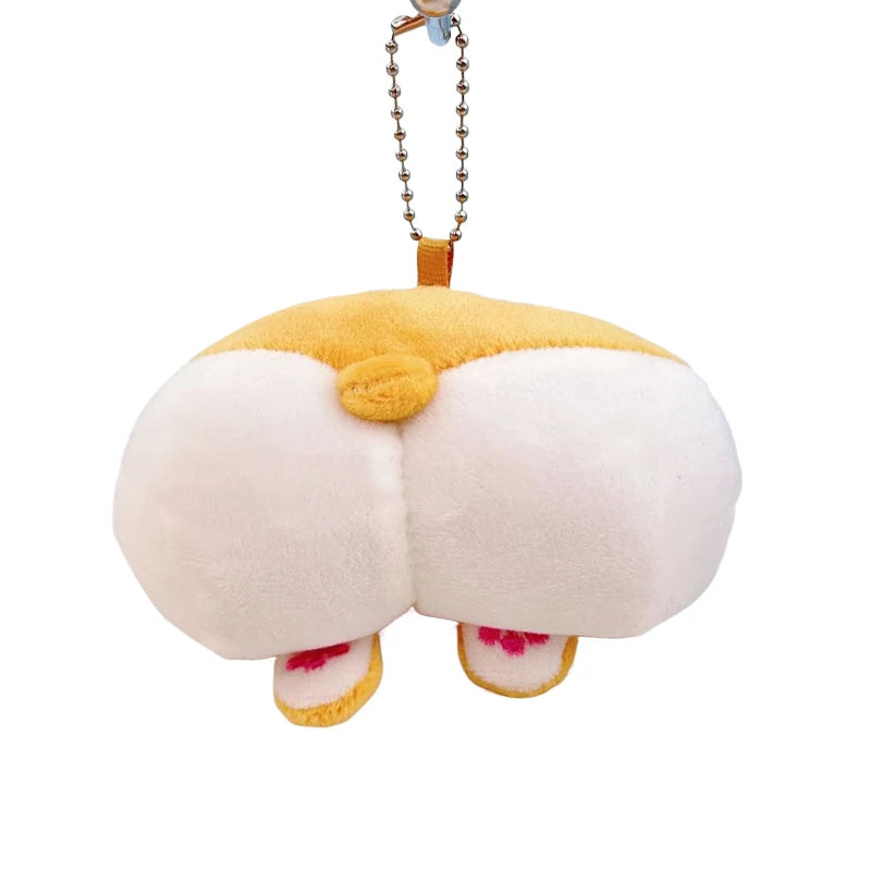 Pastel Cute Cat Dog Plush Keychain Soft Fidget Toy For Backpack Pendant Gift 🐾