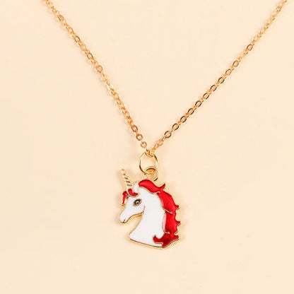 Kawaii Rainbow Unicorn Pendant Necklace 🌈✨ - Adorable Choker for Girls & Women 🎀 - Perfect Birthday Gift! 🎁