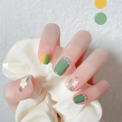 Cute Kawaii Bunny Press-On Nails 🐰✨ | 24 Pcs Full Coverage Acrylic Nail Art Set 🎨 | Reusable & Adorable Fake Nails with Tools! 💅🌸