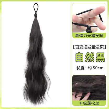Kawaii 50cm Fluffy Self-Winding Bun Hair Accessory 🌟🎀