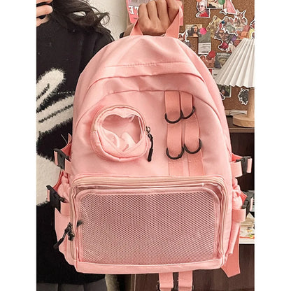 Collage Style Itabag Backpack For Teens Love Heart Transparent JK Laptop Bag 🎒💖