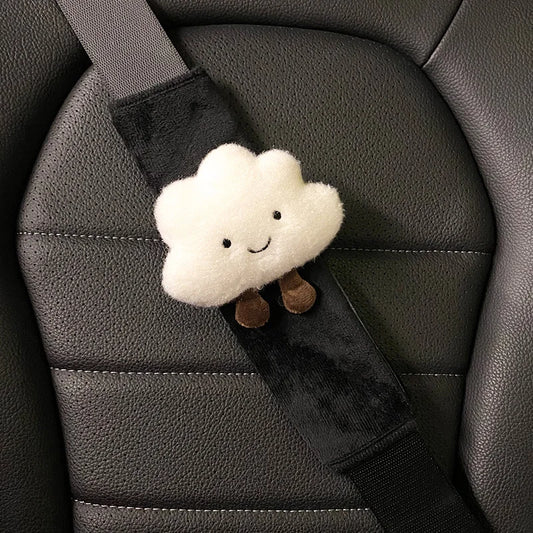 Kawaii Cloud Seat Belt Cover 🌈✨ - Cute Cartoon Harness Cushion for Kids & Adults 🚗💖