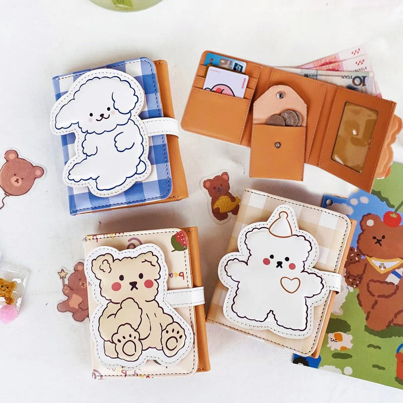 Adorable Kawaii Bear Wallet 🐻💕 - Cute Coin Purse & Card Holder for Students! - Pixie Quill