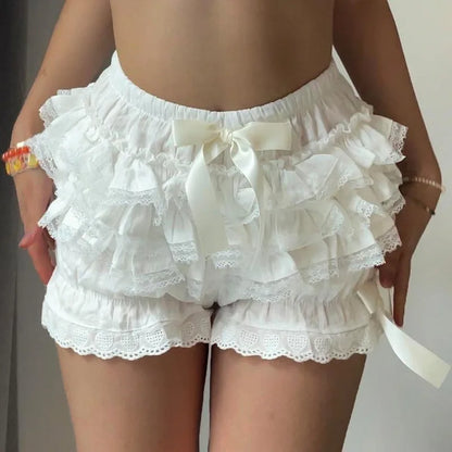 Kawaii Lace Ruffle Bloomers 🍭✨ Frilly Victorian Shorts for Playful Dress-Up & Cosplay 💖