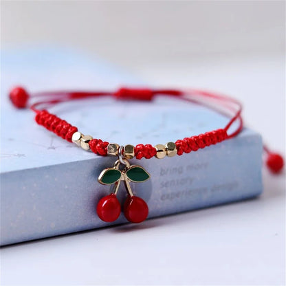 Kawaii Strawberry & Cherry Friendship Bracelets 🍓🍒✨