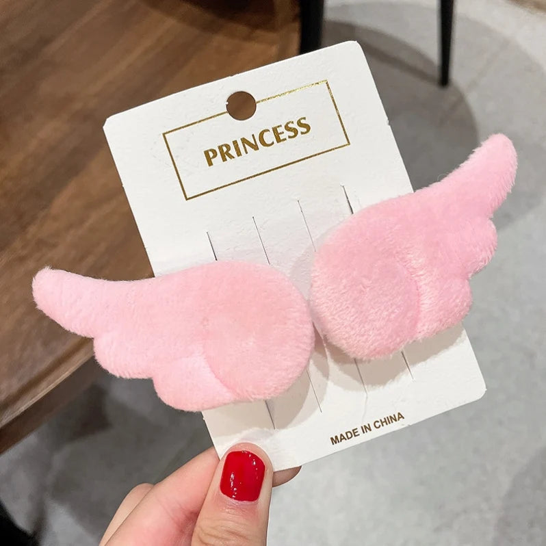 Kawaii Angel Wing Plush Hairpin Set 🕊️✨ | Cute Hair Clips for Girls - Adorable Accessories for Daily Wear & Parties! 🌸💕