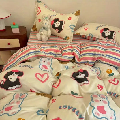 Kawaii Kids' Bedding Set 🛏️✨ | Cozy Duvet Cover & Pillowcase Collection for Playful Dreams 🌈💖