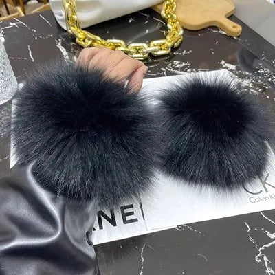 Fox Fur Cuff Arm Warmer For Women Real Fur Wristband Glove 🧣 Soft Cute Style
