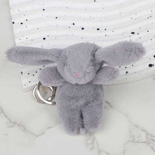 Kawaii Bunny Plush Keychain 🐇✨ Cute Soft Rabbit Doll for Bags & Gifts!