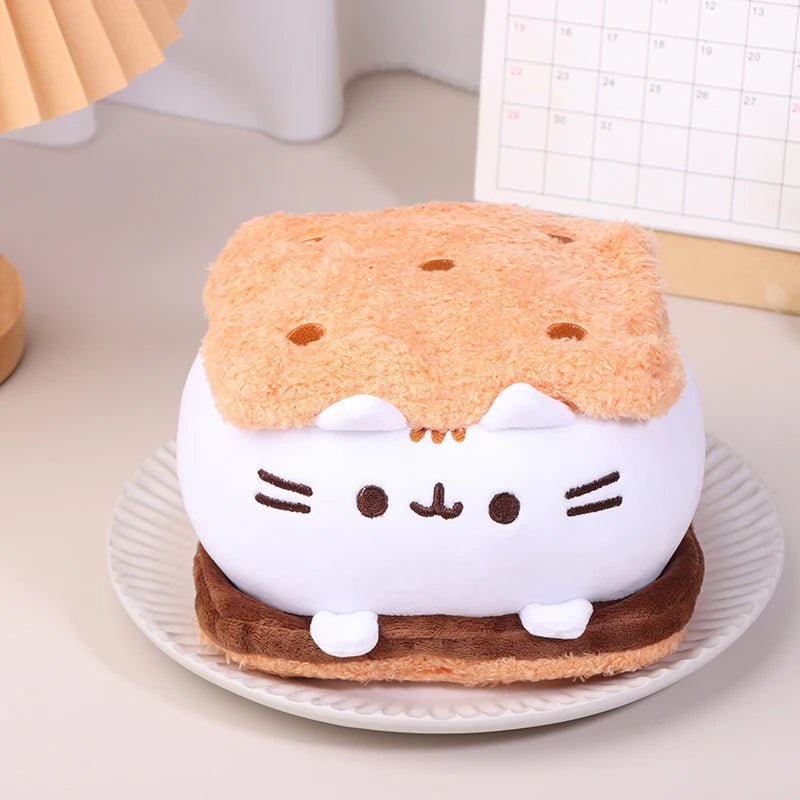 Chubby Cookie Cat Cuddle Buddy 🐱🍪 Plush Pillow Pals! - Pixie Quill