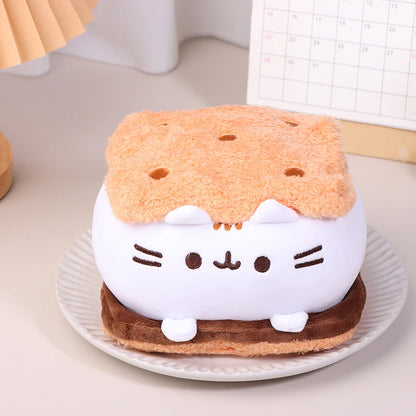 Chubby Cookie Cat Cuddle Buddy 🐱🍪 Plush Pillow Pals! - Pixie Quill