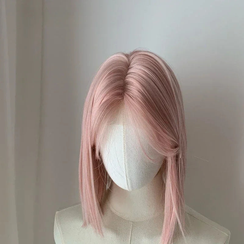 Kawaii Pink Wavy Wig 🌸✨ | Dreamy Synthetic Cosplay Hair for School & Daily Fun! 🎀