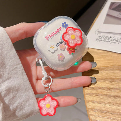 Adorable Watermelon Bunny & Bear Tulip Earphone Case 🌸🐰🍉 for Samsung Galaxy Buds - Pixie Quill