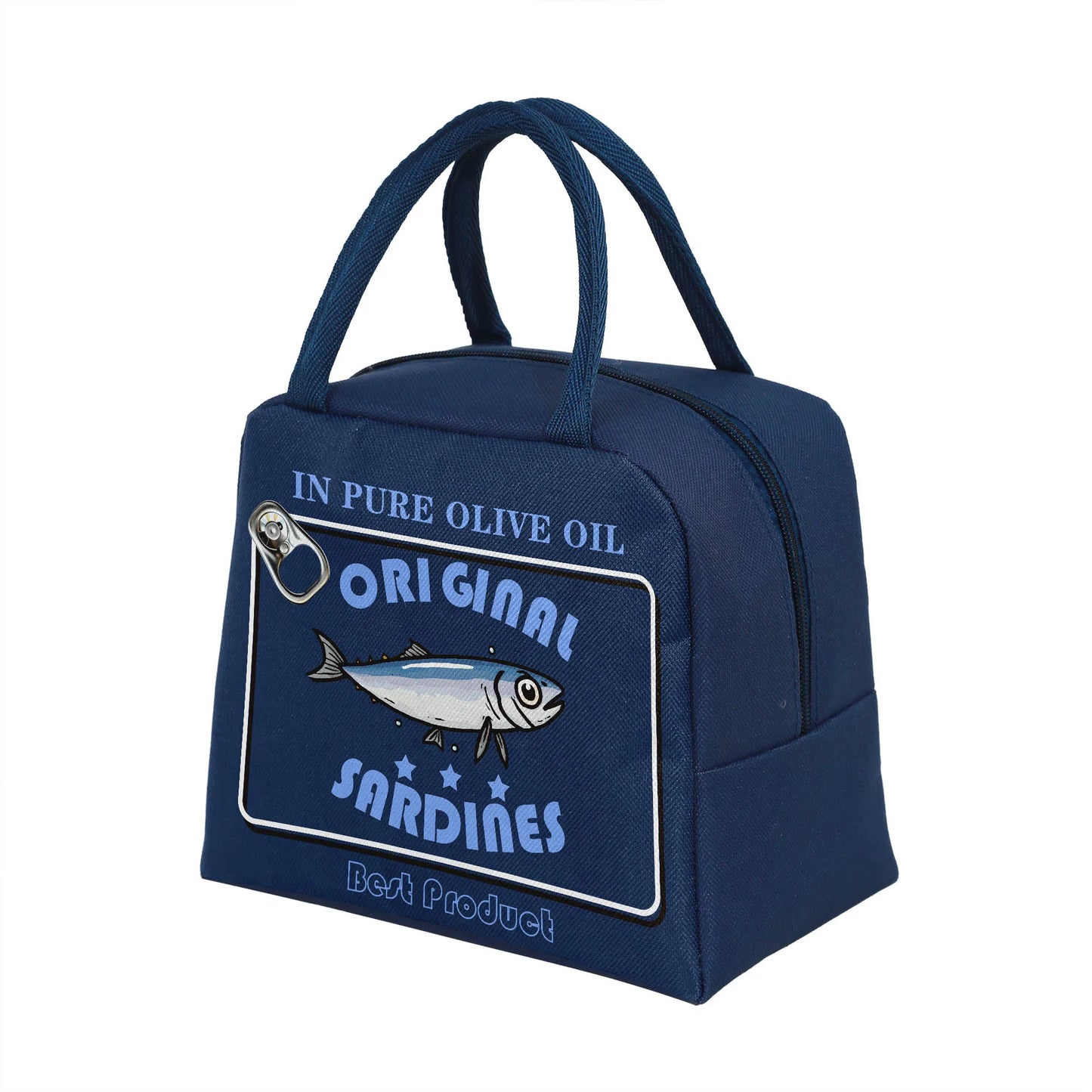 Kawaii Sardine Bento Bag 🎒✨ - Adorable & Portable Lunch Companion! 🐟🍱