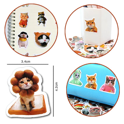 Kawaii Cat Sticker Fun! 🐱✨ 10/50/100pcs Adorable Cartoon Decals for Kids & Crafting 🎨 - Perfect for Laptops, Bikes, & More! 🌈