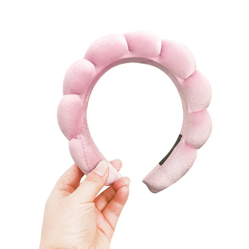 Kawaii Velvet Padded Hair Band 🐰✨| Retro Puffy Headbands for Cute Makeup Looks 🎀 | Stylish Hair Accessories for Women 🌸