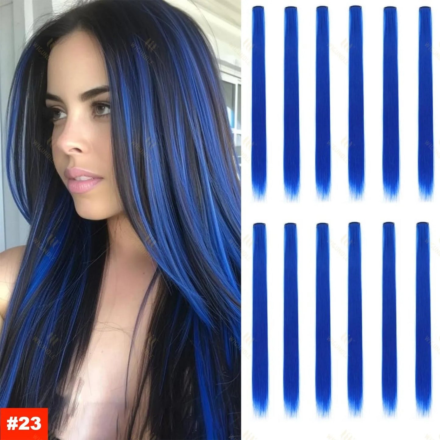 18 Color ClipIn Hair Extensions 22 Inch High Gloss Straight Wig For Women 💖