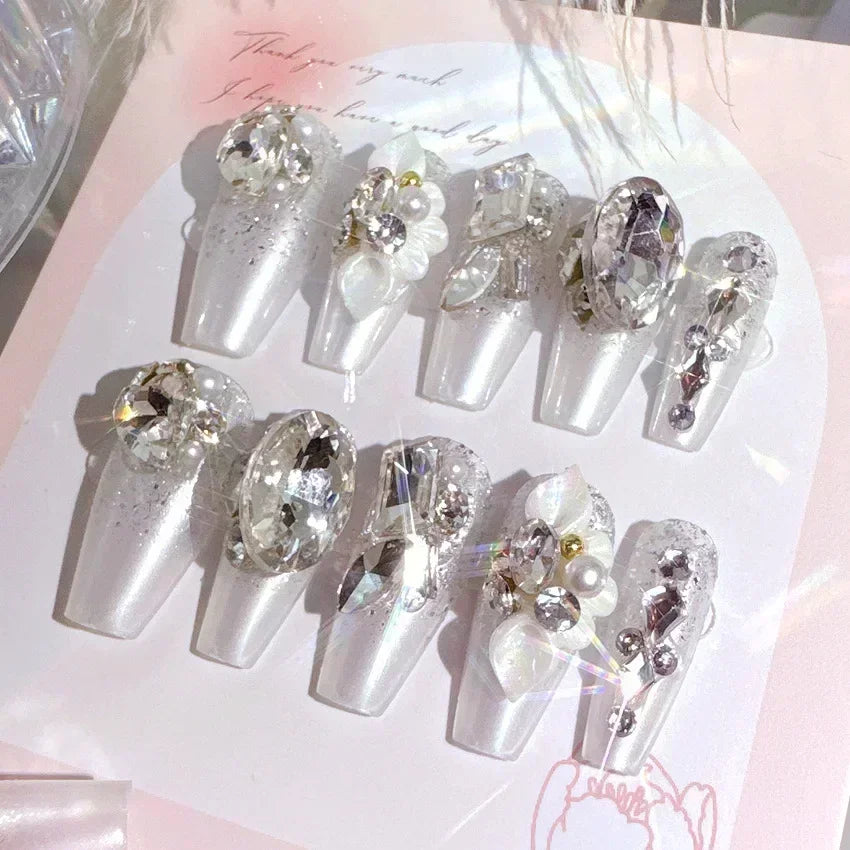 Kawaii Butterfly Dreams 🌸✨ 24pcs Press-On Fake Nails Set with Glue - Adorable Acrylic Tips for Stylish Girls 💖🦋