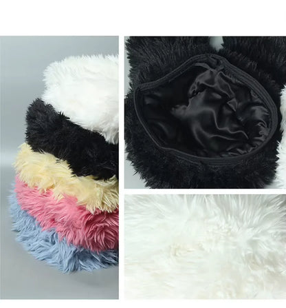 Whimsical Rabbit Ears Plush Hat Winter Warmth Ear Protection Women Beanie 🐰