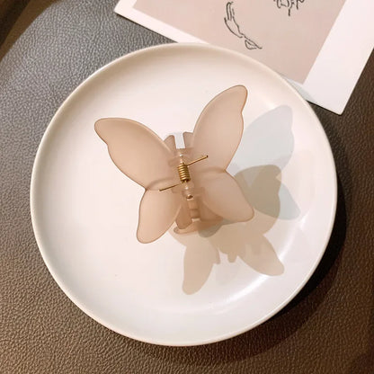 Kawaii Butterfly Hair Clips 🦋✨ | Cute Matte Clear Hair Claws for Women & Girls | Adorable Korean Hair Accessories 🌸💖
