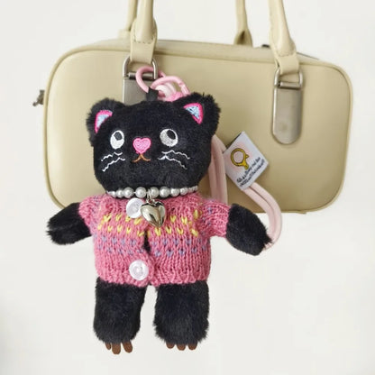 Pink Cat Plush Keychain Charm For Bags And Keys 15cm 🐱🎀