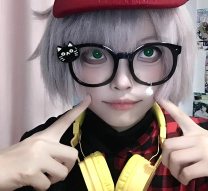 Kawaii Cat Paw Glasses Frame 🐾✨ | Y2K Anime Retro Eyewear 🎀 | Cute Decorative Gift 🎁 for Cosplay & Parties!