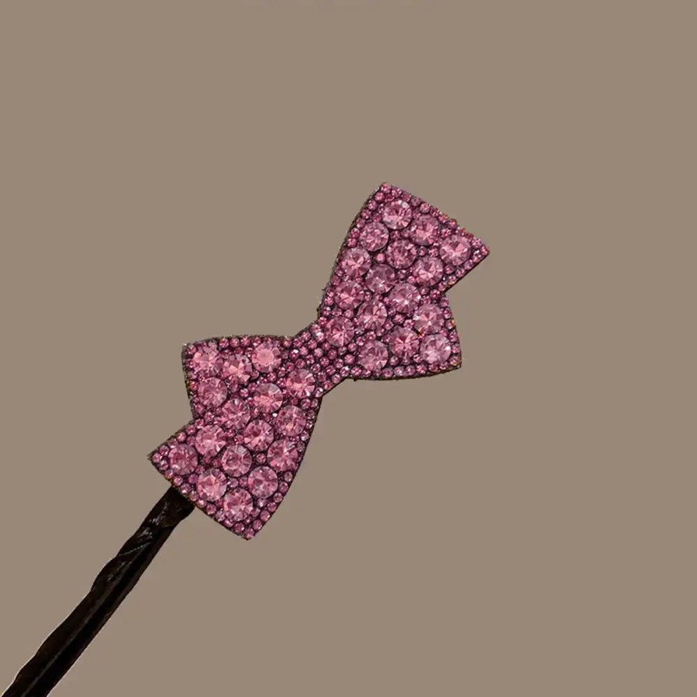 Kawaii Butterfly Hair Bun Maker 🦋✨ Cute DIY Styling Tool for Girls - Velvet & Pearl Hair Accessories!