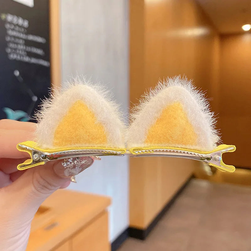 🐰✨ Adorable Bunny Ears Hair Clips Set - Handmade Baby Girl Accessories! 🎀💖