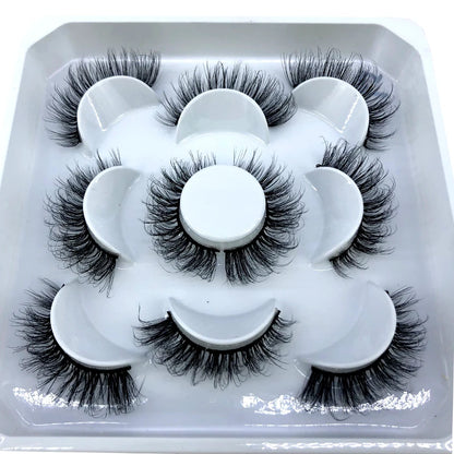New 5 Pairs 8-25mm Natural 3D False Eyelashes Kit Mink Lashes Full Strip Look Whimsical Cute Glam 🌸✨
