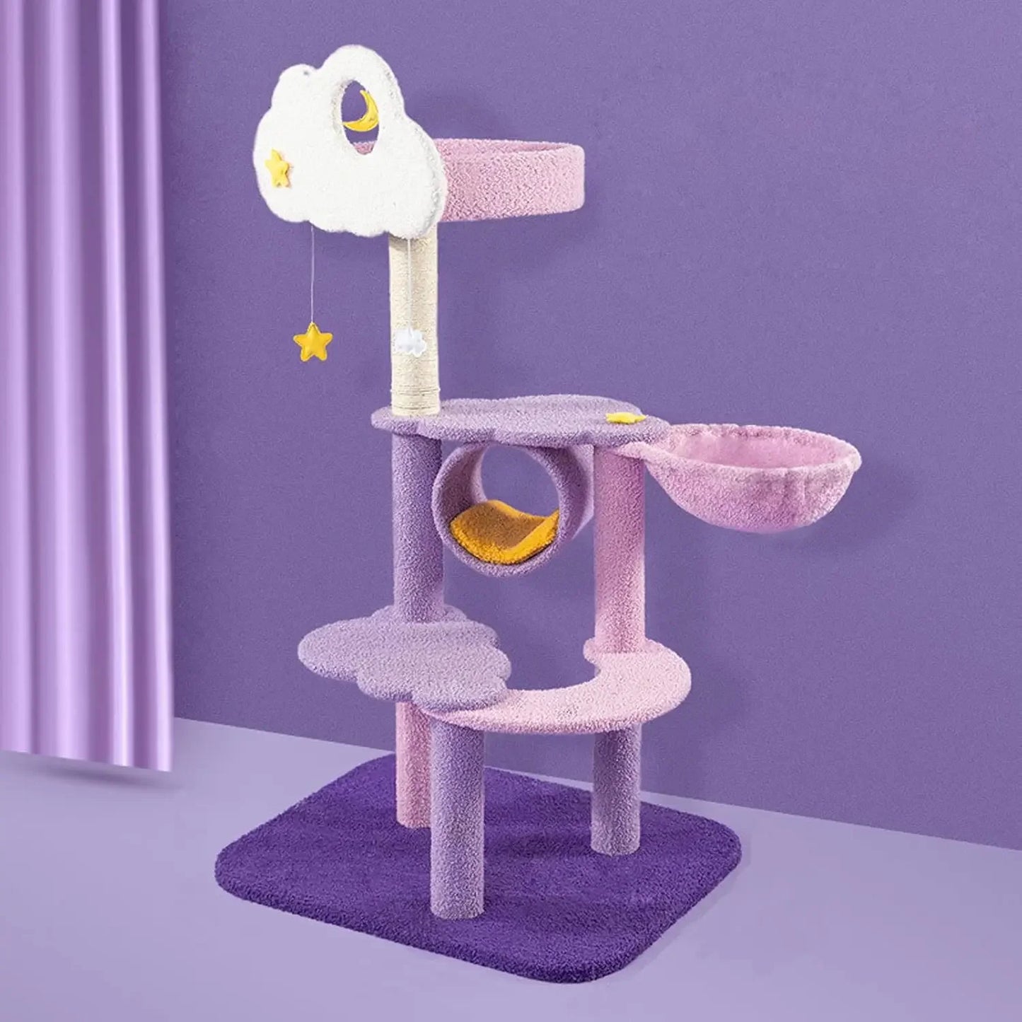 🌟 Dreamy Cat Wonderland Tower 🐾 with Cozy Hammocks & Fun Scratching Posts! 🐱✨