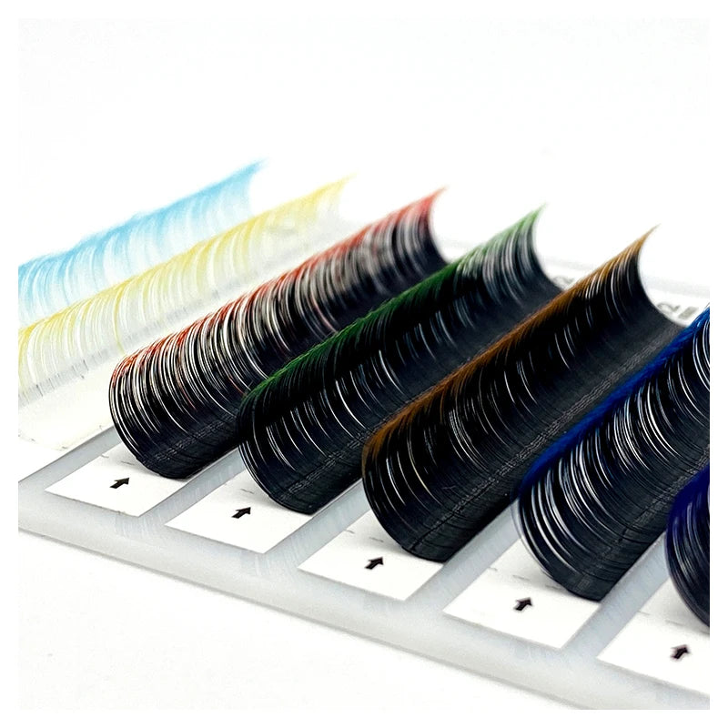 🌈 Kawaii Ombre Rainbow Faux Mink Eyelashes - Colorful Gradient Extensions! 🦄✨