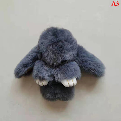 Fluffy Bunny Keychain 🐰✨ Adorable Pom Pom Charm for Bags & Keys! 🐇💖 - Pixie Quill