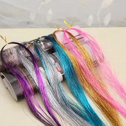 ✨Sparkly Fairy Hair Tinsel Set 🌈12 Shimmering Strands for Whimsical Hairstyles 🎉 Perfect for Parties & Festivals! 🦄✨