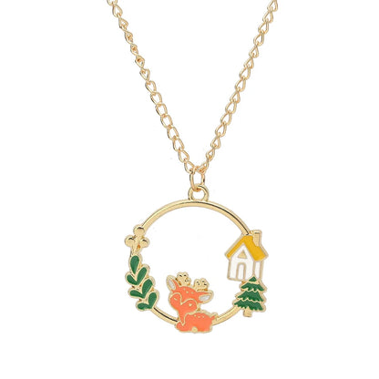 🐰✨ Adorable Sakura Bunny & Cat Pendant Necklace - Cute Charm for Trendy Ladies! 🌸💖 - Pixie Quill