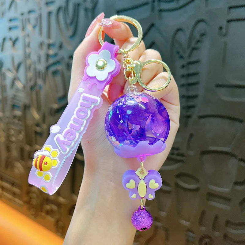 Charming Flower Power 🌼✨ Dreamy Chime Keychain for Sweet Souls! 💖🗝️ - Pixie Quill